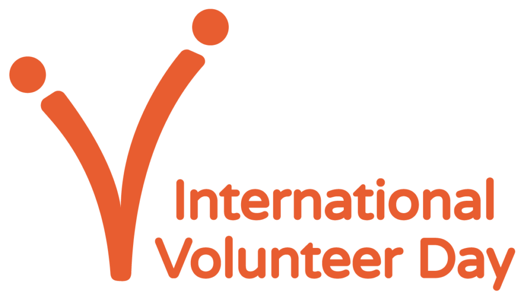 International Volunteer Day logo in orange