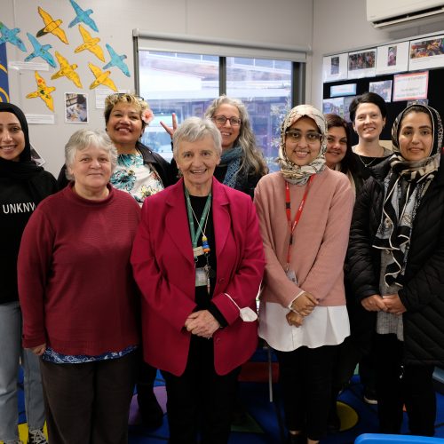 Maureen Leahy and fellow volunteers at Meadows Community Hub